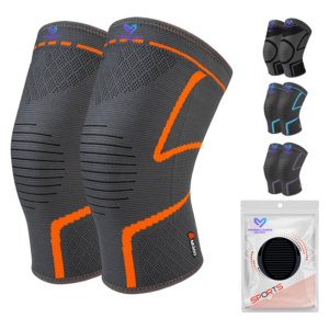 knee compression sleeve, 2 pack knee brace for women men knee pain relief, running knee support, knee braces for meniscus tear acl arthritis recovery