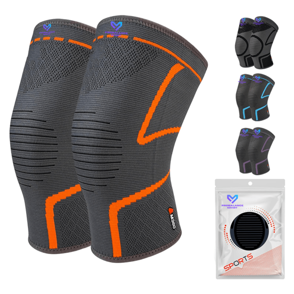 knee compression sleeve, 2 pack knee brace for women men knee pain relief, running knee support, knee braces for meniscus tear acl arthritis recovery