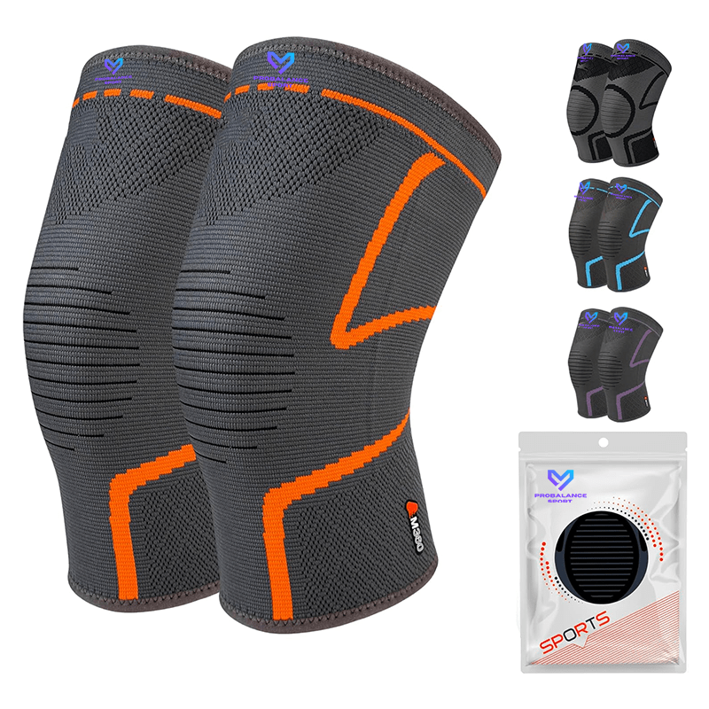 knee compression sleeve, 2 pack knee brace for women men knee pain relief, running knee support, knee braces for meniscus tear acl arthritis recovery