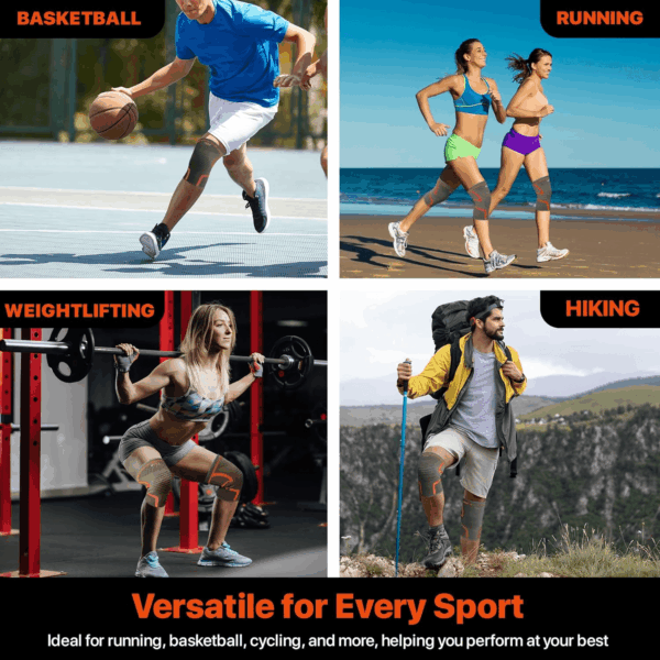 knee compression sleeve, 2 pack knee brace for women men knee pain relief, running knee support, knee braces for meniscus tear acl arthritis recovery