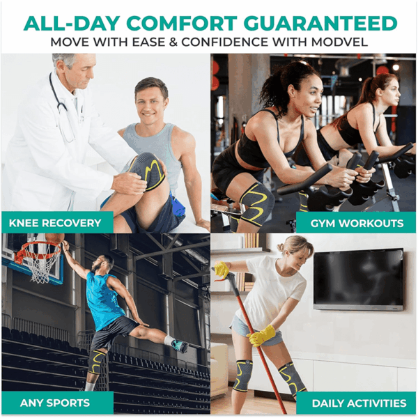 knee brace for women & men workout knees compression sleeve for knee pain relief joint support for acl, arthritis, meniscus tear knees brace for sports